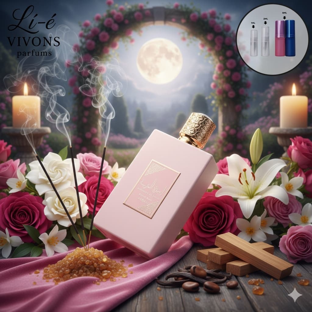 Perfume árabe feminino Ameerati Al Arab Prive Rose Asdaaf ELEGANTE FINO FEMININO DELICADO FLORAL