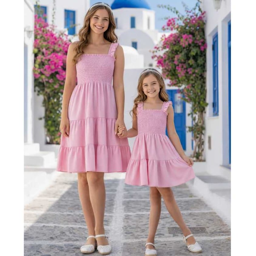 Vestido Tal Mãe Tal Filha Varias Cores e Tamanhos Vestido Casual Elegante Mãe e Filha Lindo