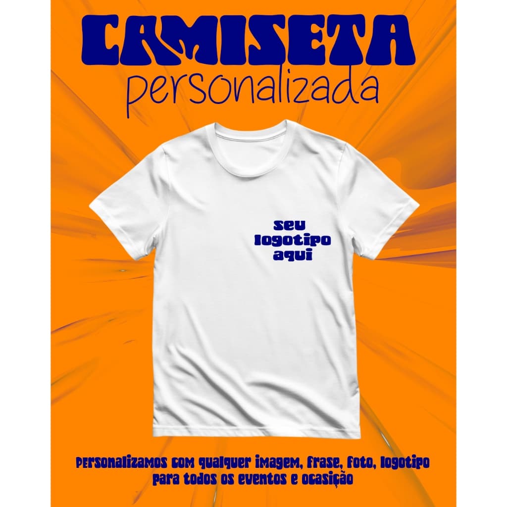 Camiseta personalizada com logotipo