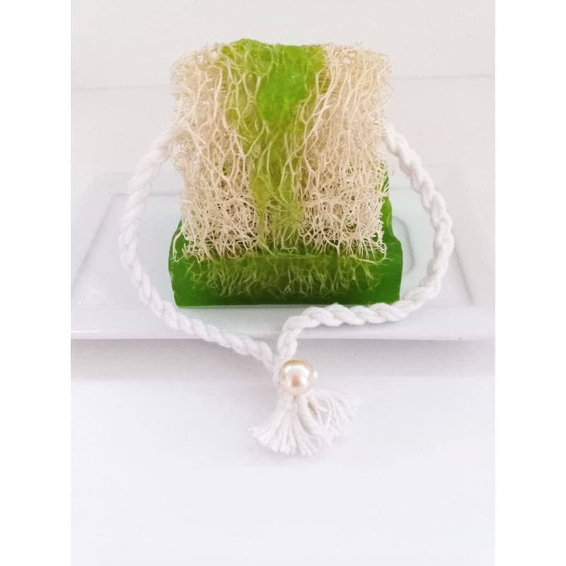 Sabonete de Alecrim e Capim-Limão, na Bucha Vegetal, Esfoliante Natural Artesanal