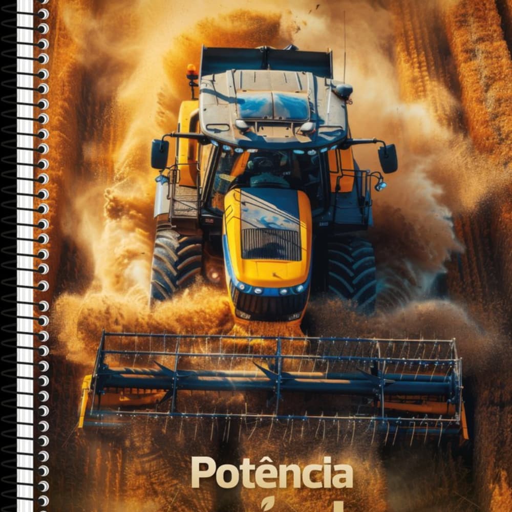 Caderno Universitário Capa Dura Potência Agrícola 1 Matéria - 160 folhas
