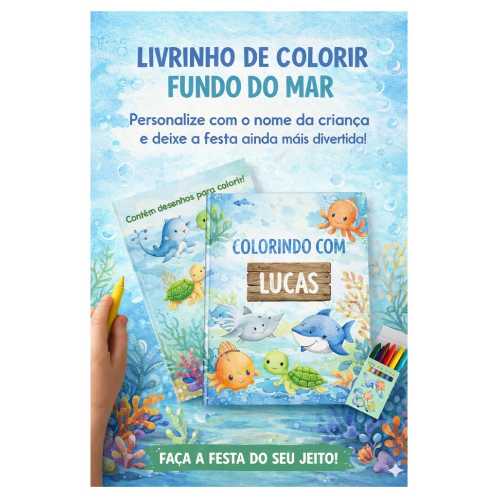 FAZEMOS TODOS OS TEMAS - LIVRINHO DE COLORIR PERSONALIZADO