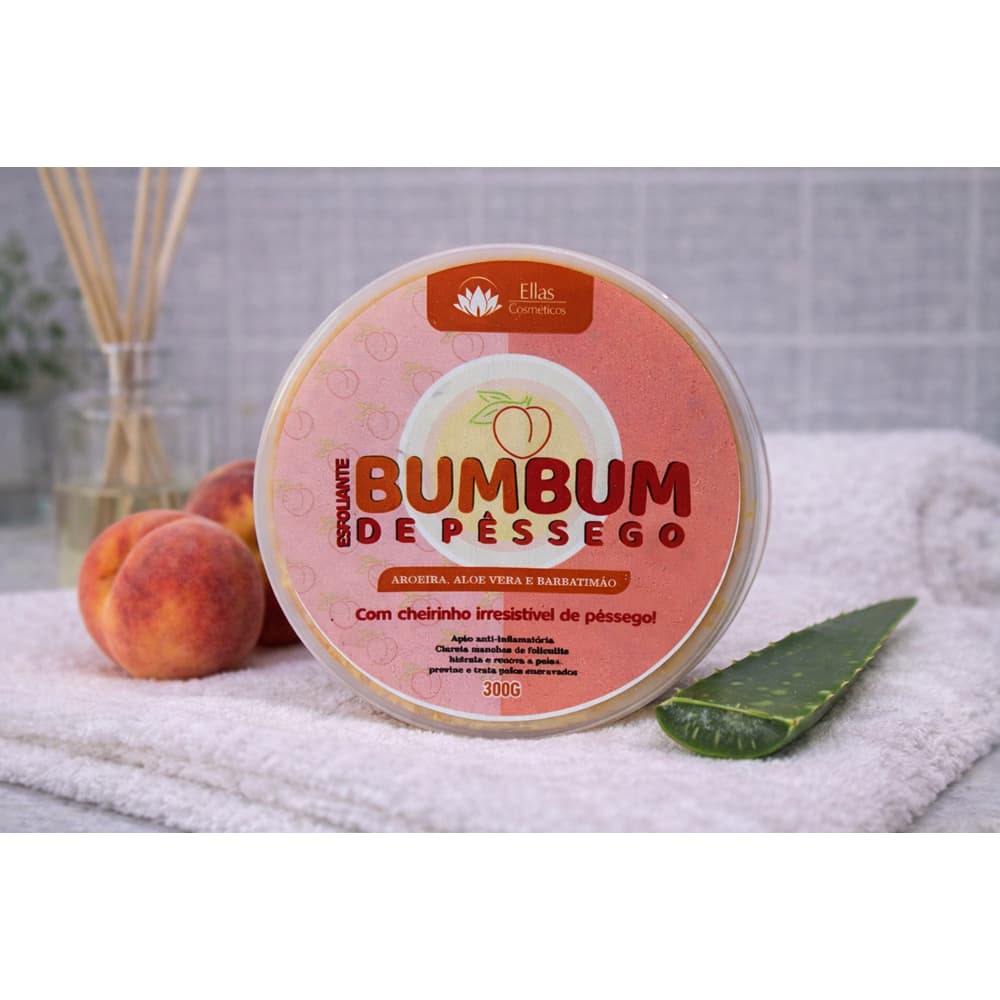 ESFOLIANTE BUMBUM DE PÊSSEGO 300G – ELLAS COSMÉTICOS