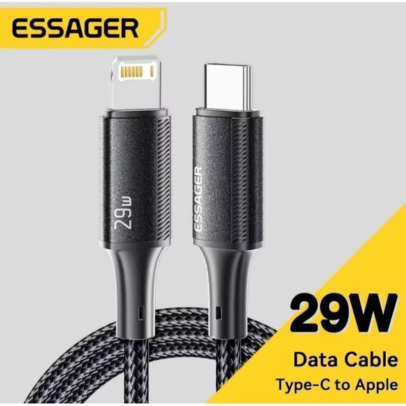 Cabo Essager para iPhone 29W - 2 metros - reforçado - PD - USB - C para lightning