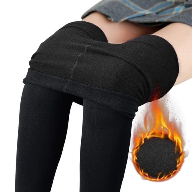 Meia calça Flanelada Térmica Segunda Pele Cintura Alta Inverno - Tamanho único com pé Quentinha