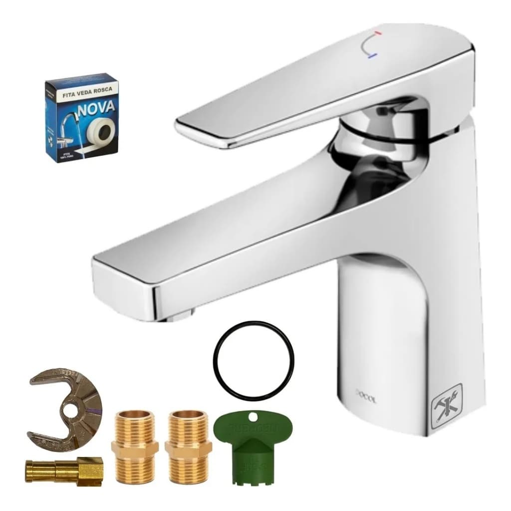 Misturador Monocomando De Mesa Banheiro 00795906 Docol Lift
