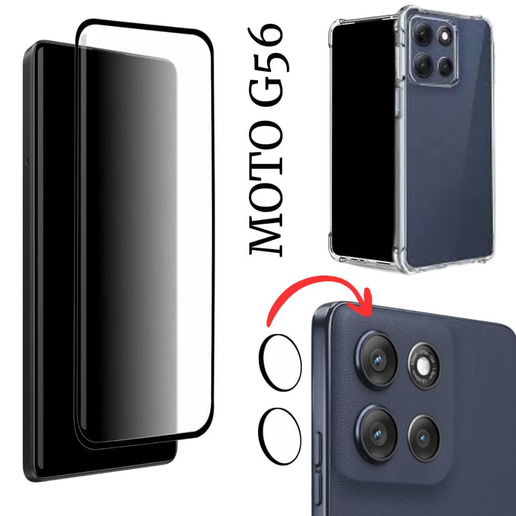 Película Cerâmica Para Motorola Moto G56 - Película da Câmera - Capinha Case Anti Shok