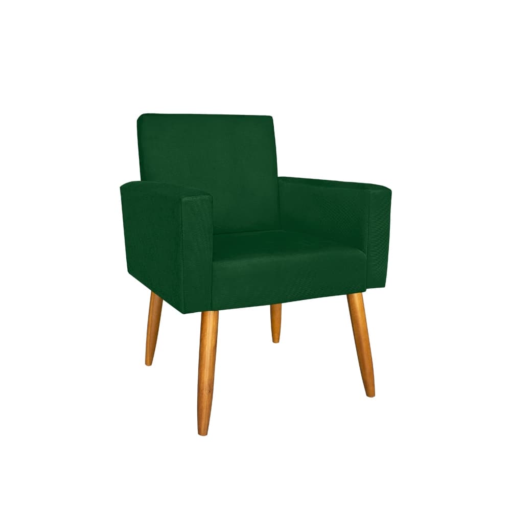 Poltrona Decorativa Sala de Estar TV Recepção Quarto Consultório Barbearia Clínica Estética - Poltrona Nina Pé Palito