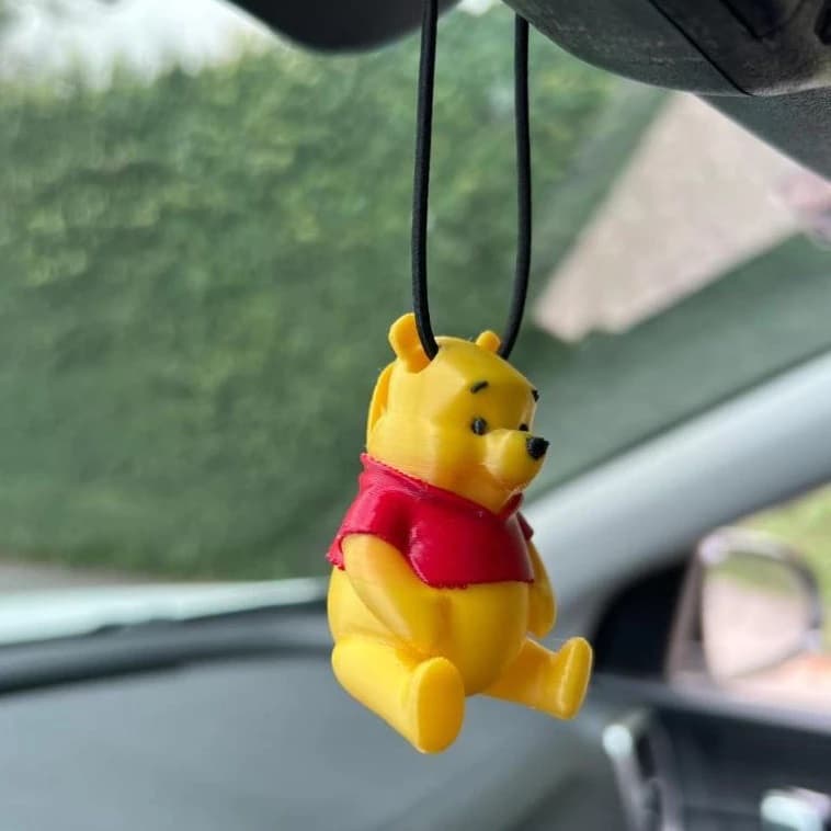 Aromatizador para Carro Ursinho Pooh (Cheirinho Decorativo Automotivo)