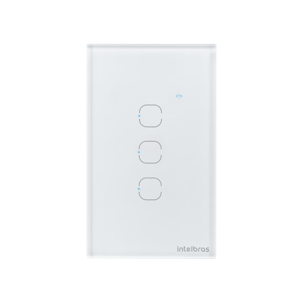 Interruptor Smart Wi-Fi Intelbras EWS 1003 3 Teclas Touch Branco Inteligente 4x2