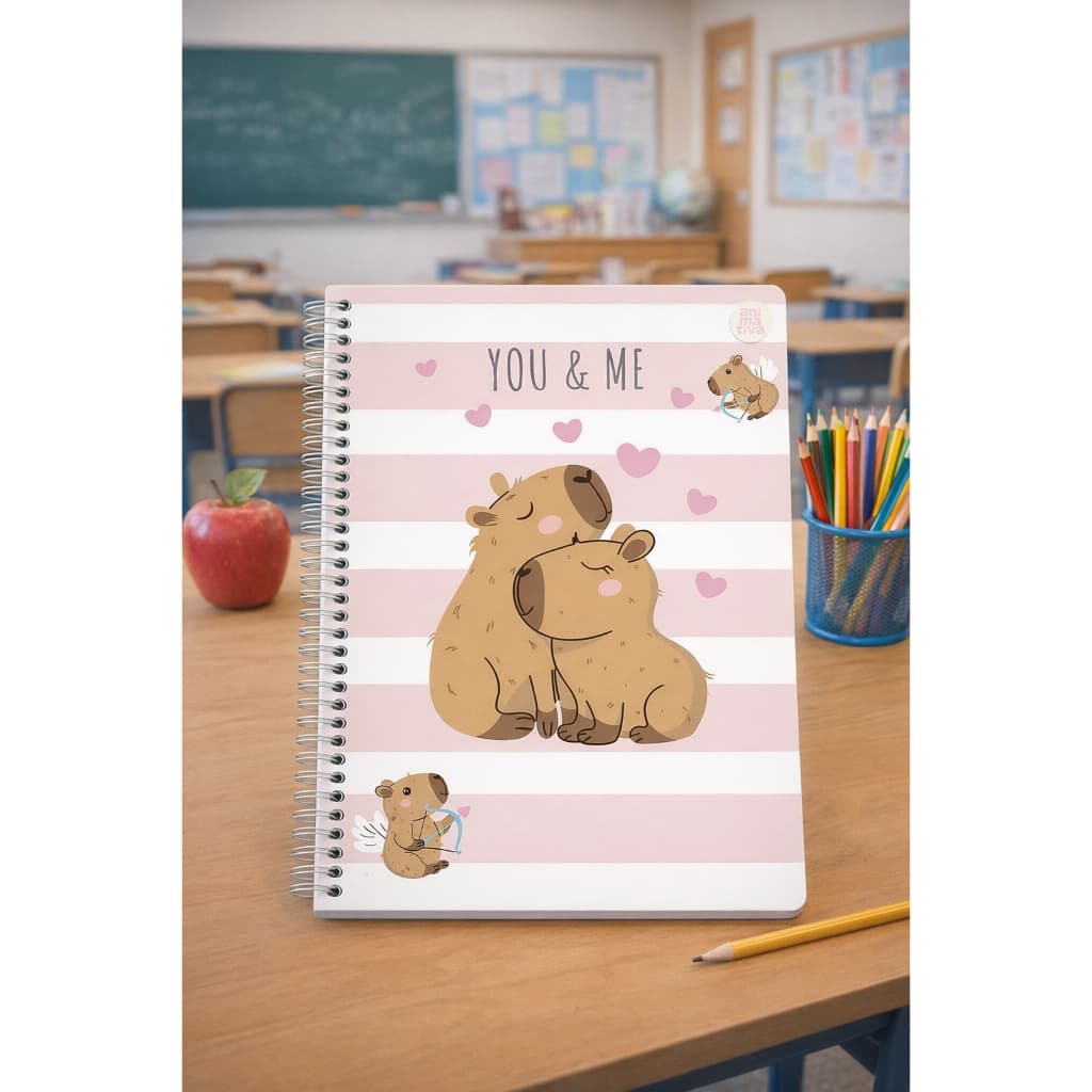 Caderno de Capivara 1 Matéria Caderno 80 Folhas Capivara