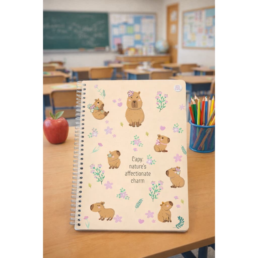 Caderno Capivara Caderno de 10 Materias Capivara Caderno Espiral Capivara com 160 Folhas Sortido