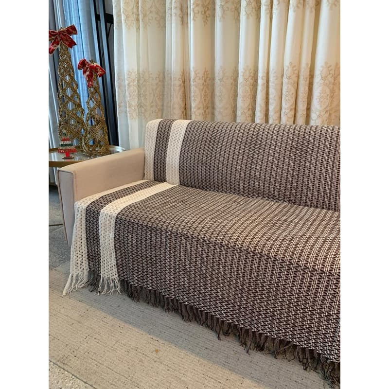 Manta para Sofá em Tricô 2,40x3,00 – Decorativa, Macia e Elegante