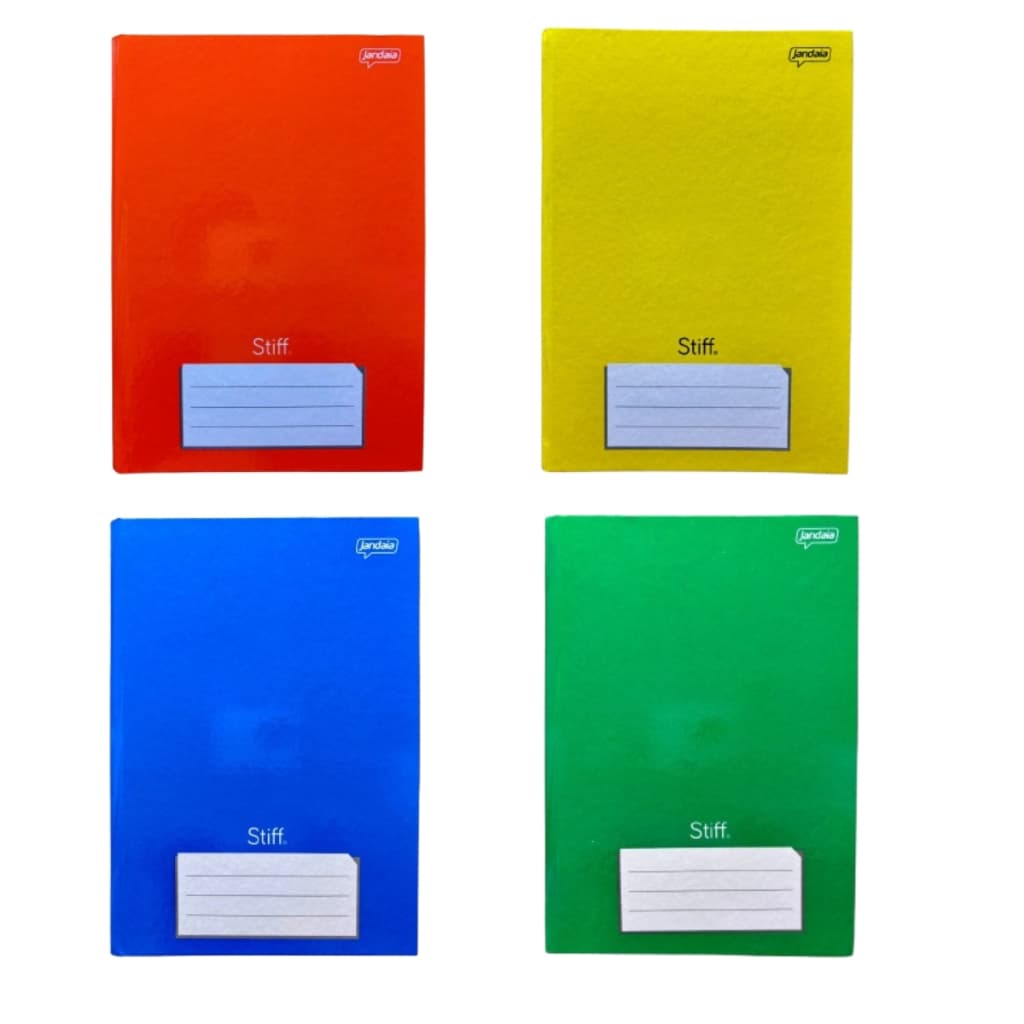 Caderno Brochura 1/4 Azul Capa Dura 48 Folhas Stiff