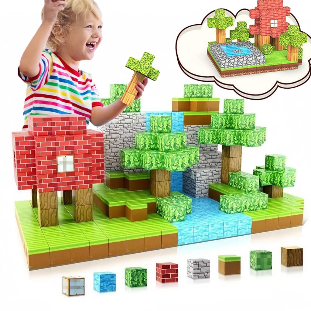 72/96/148/192 Pcs blocos de construção magnéticos criança Brinquedos educativos DIY blocos