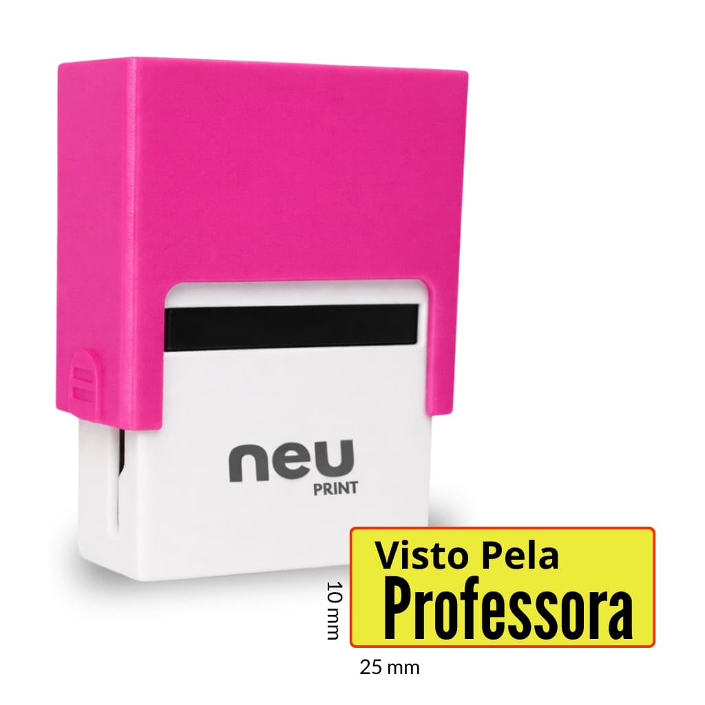 Carimbo Visto Pela Professora - Neu Print-  carimbo auto entintado ,carimbo pedagógico, carimbo escolar