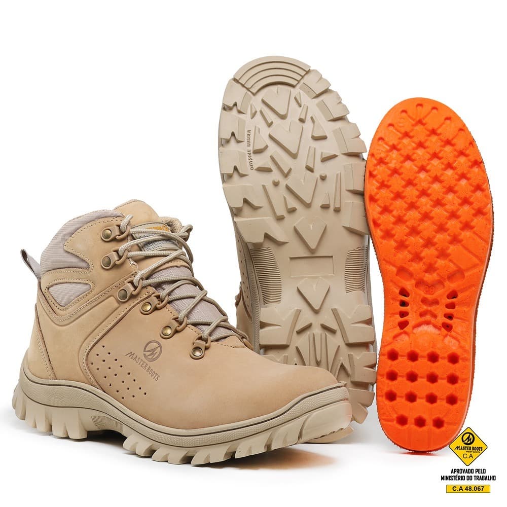 Coturno De Couro Arizon Com Ca Bico Pvc Masterboots