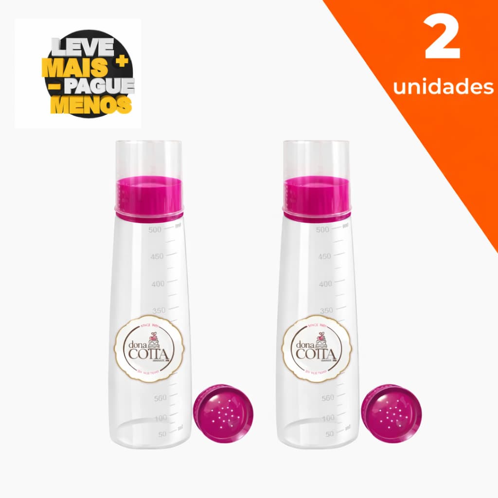 Regador Bisnaga para Umedecer Bolos Com Tampa Dosadora 500ml Confeitaria Bolo
