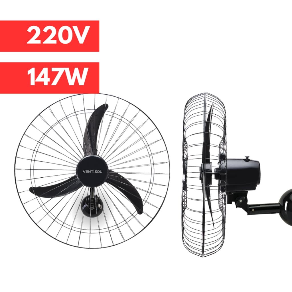 Ventilador De Mesa Ventisol Wind New 50cm 220v Preto Oscilante Refrescante Confortável Comercial