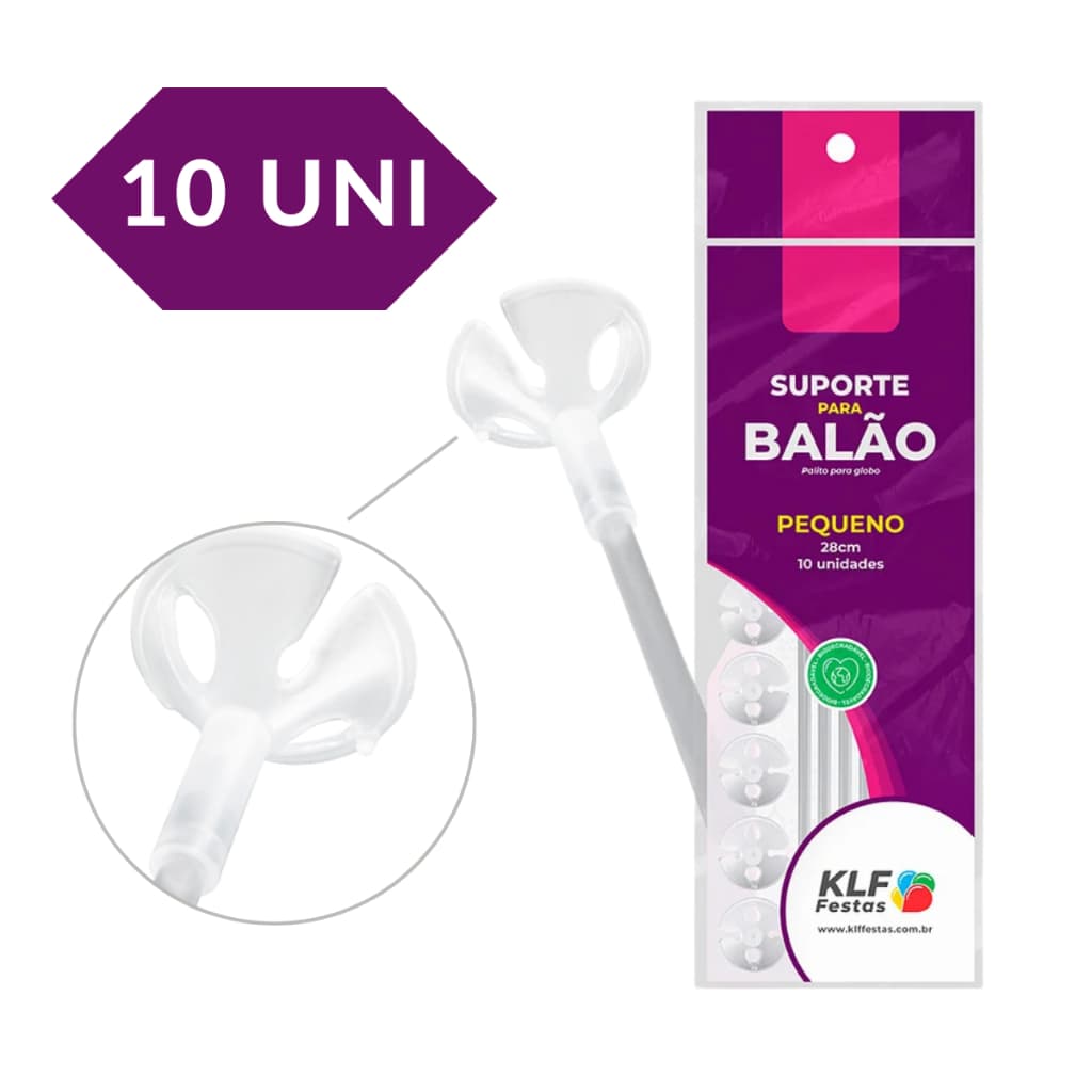10 Uni Suporte Para Balão Pequeno Transparente Varetas 28cm Decoração Centro de Mesa Festas Top