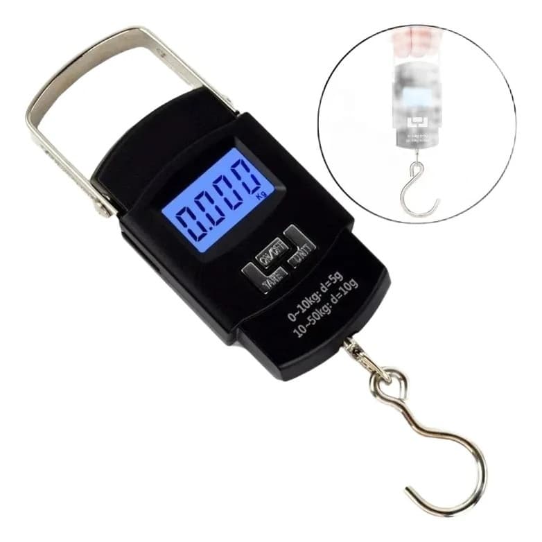 Balança Digital Mão Portátil Pescaria Bolsa Mala Peixe 50kg