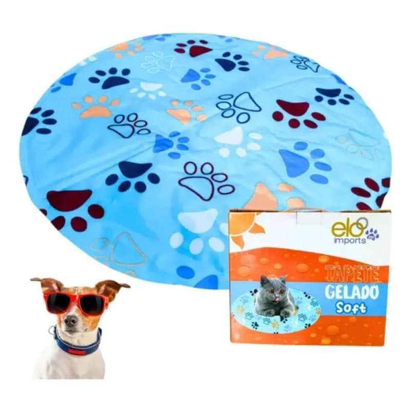 Tapete Gelado Almofada de Estampas Sortidas para Pets Pequenos Cães e Gatos Refrescante para o Verão 60cm