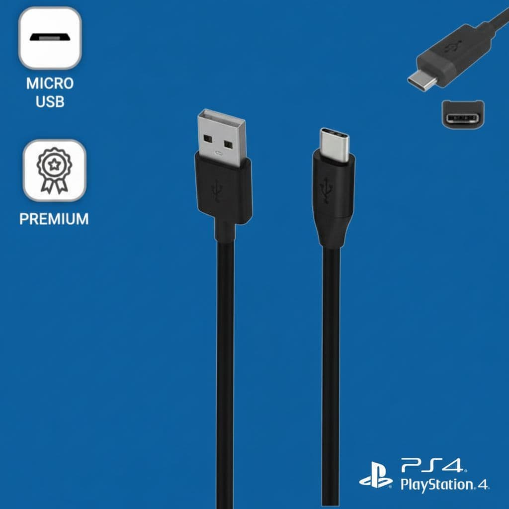 Cabo Usb De Ps4 Playstation 4 Para Carregar Controle 1.5 Mts