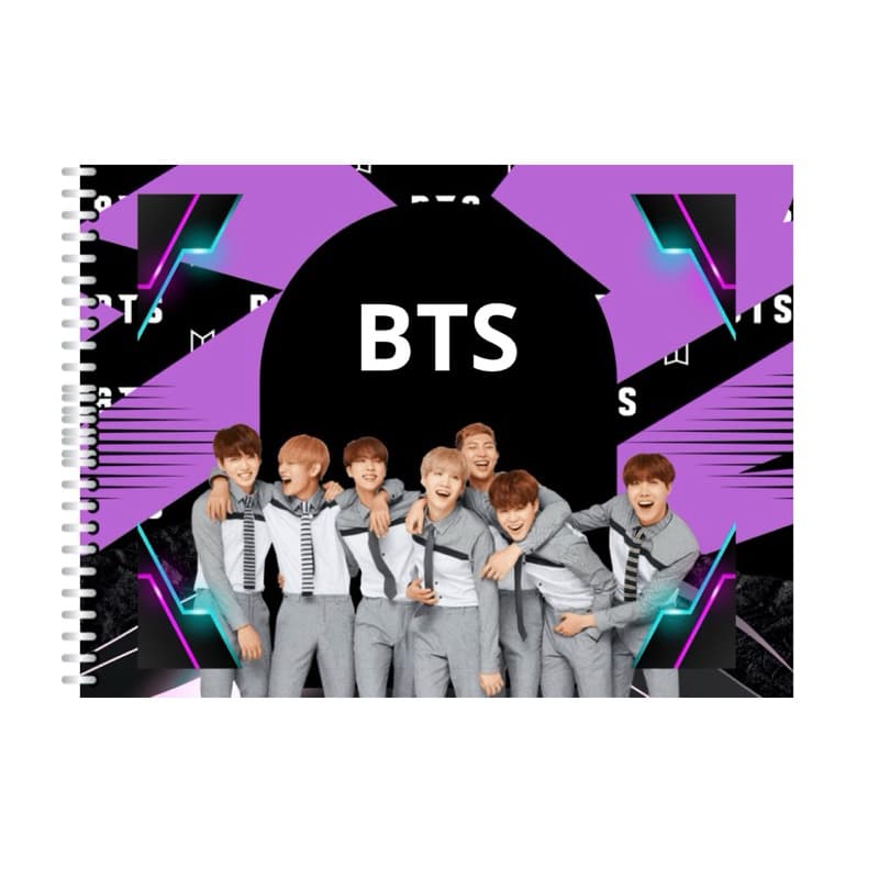 Caderno de Desenho BTS 48 folhas Capa dura