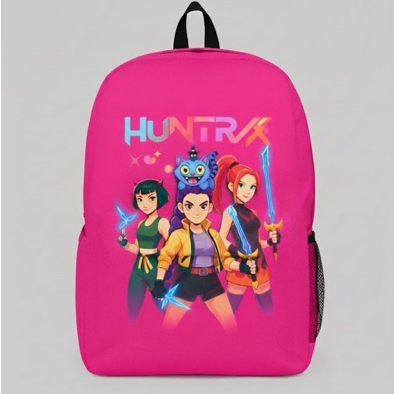 Mochila Oxford Estampada Filme Gurreiras Do Kpop Huntrix Desenho Infantil Material Escolar Em Alta