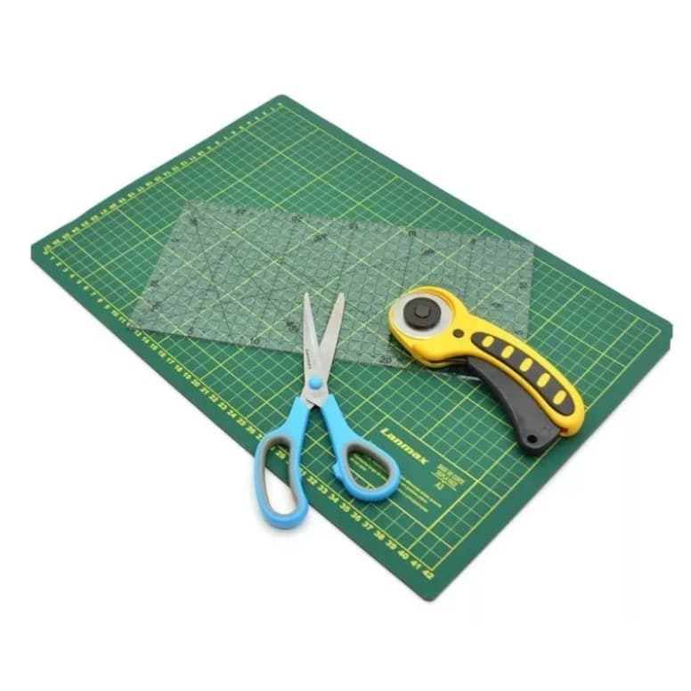 Kit Base Corte Cortador Circular Régua Tesoura Patchwork Lanmax