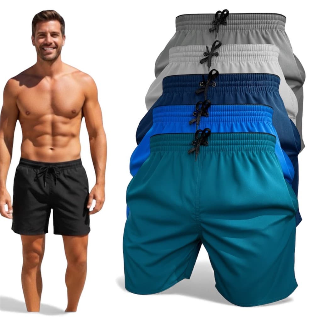 Shot BermudaTactel De Elastano Dry Fit Para Academia Corrida Praia E Esportes  e  Laser