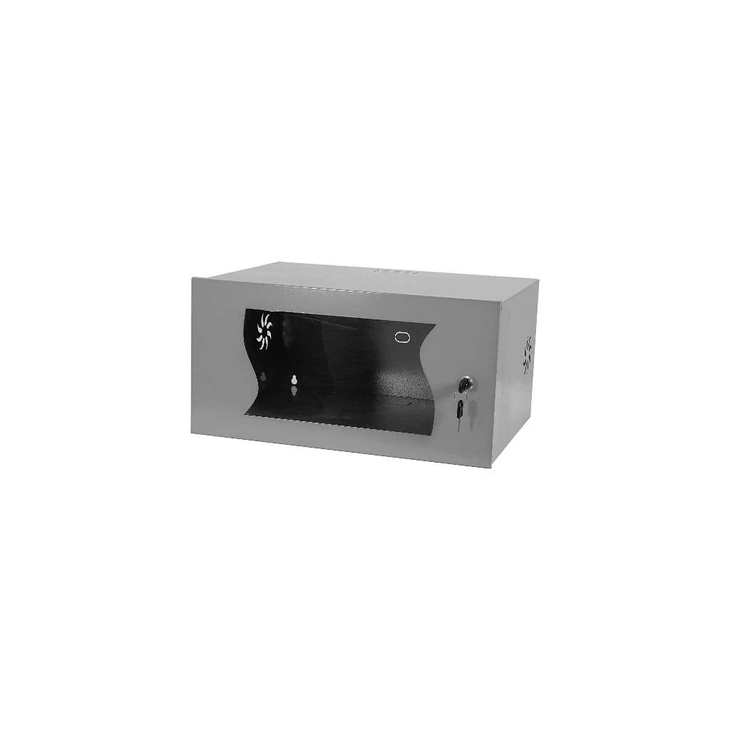 Mini Rack Dvr 5u Parede Porta Visor Acrilico Cinza Claro 177