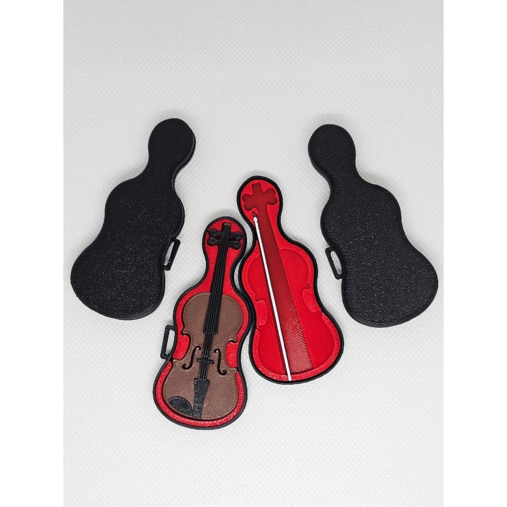 Miniatura de Violino com Case e Arco Decorativa Modelo Compacto Presente Criativo Música
