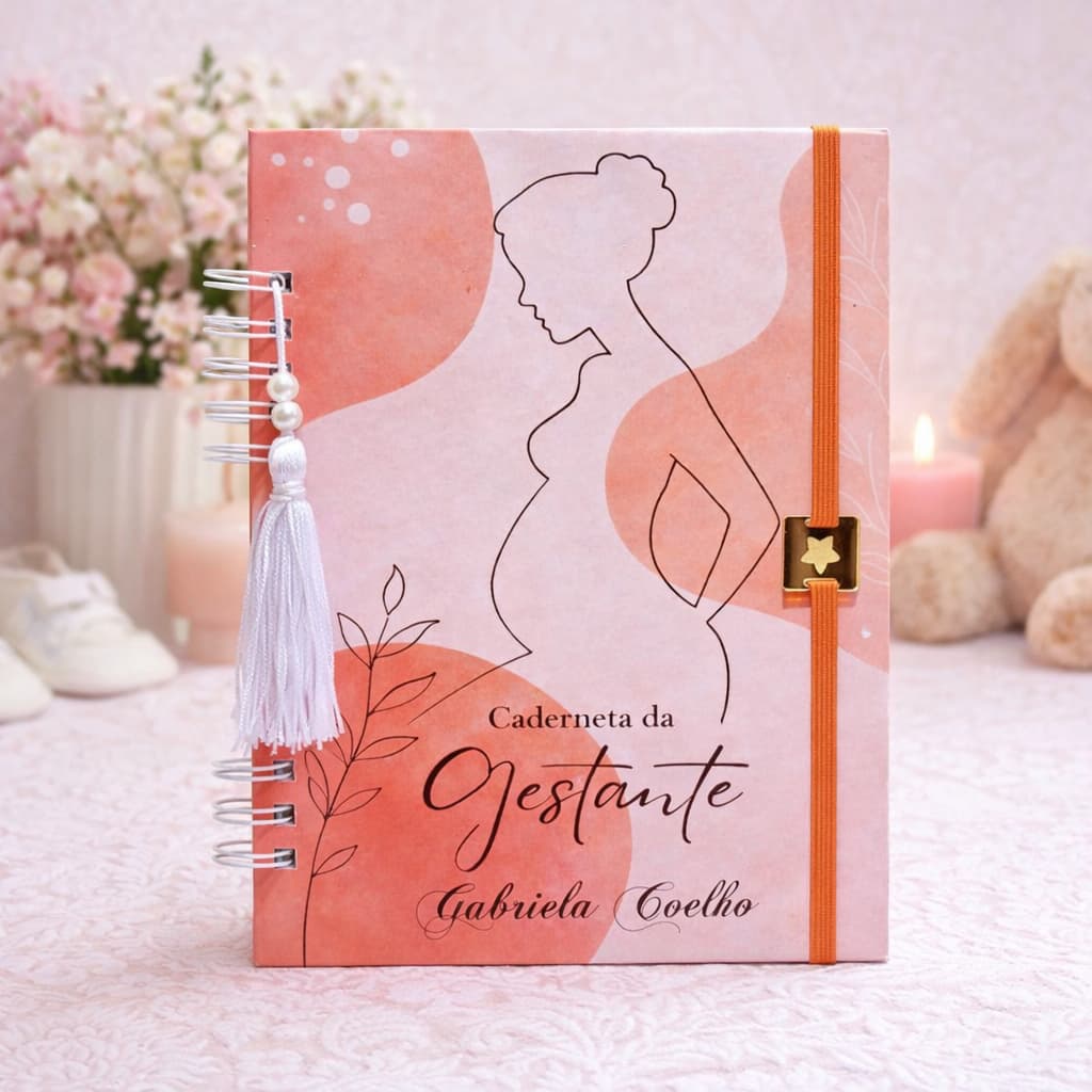 Caderneta da Gestante Personalizada – Capa Dura - Caderneta da Gestante Mulher Gravida