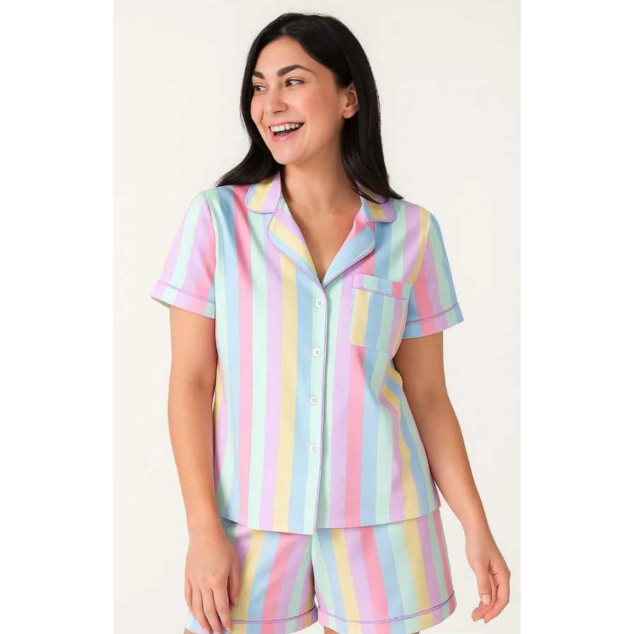 Pijama americano Listrado - candy colors