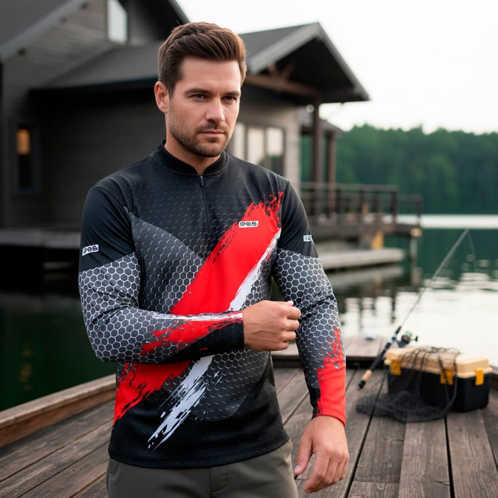 Camisa com Elastano Pqs New Ml Pescador Pesca Gz Ref 06 Uv50+