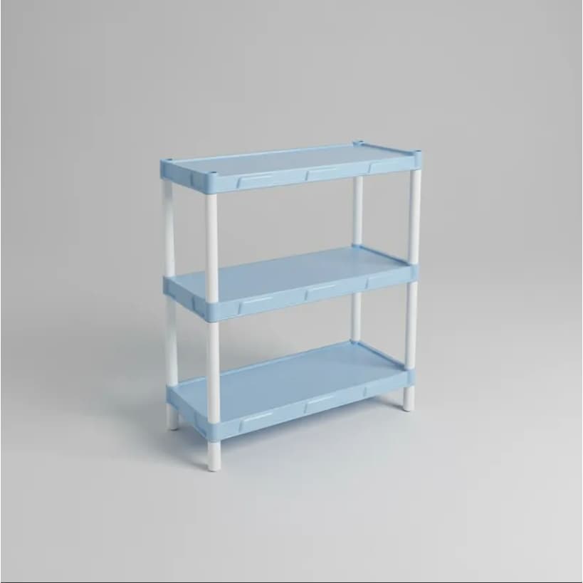 Estante Organizadora Modular FLEXA 420 Azul Bebê | 3 Prateleiras | Fácil de Montar | Multiuso