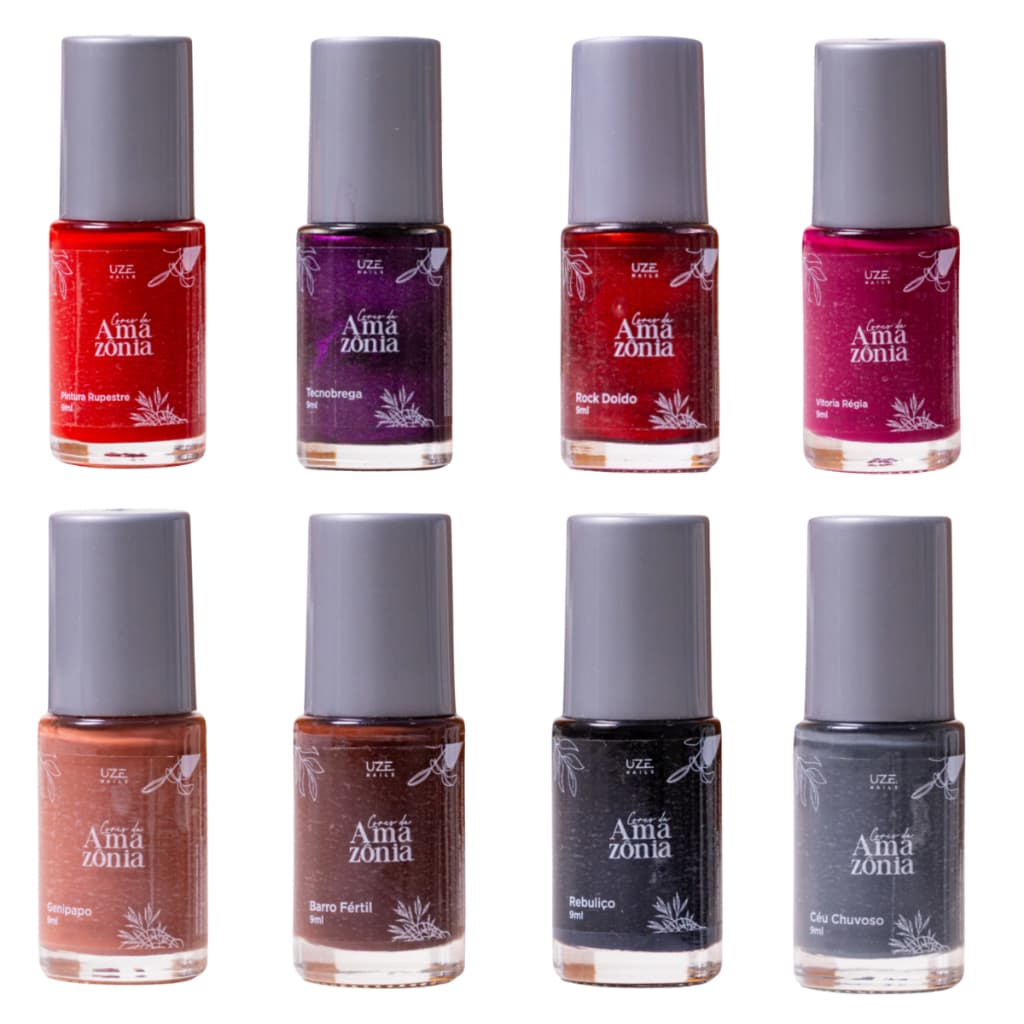 Uze Nails Esmalte Hipoalergênico Vegano Coleção Amazônia Secagem Rápida Cobertura Uniforme - Escolha