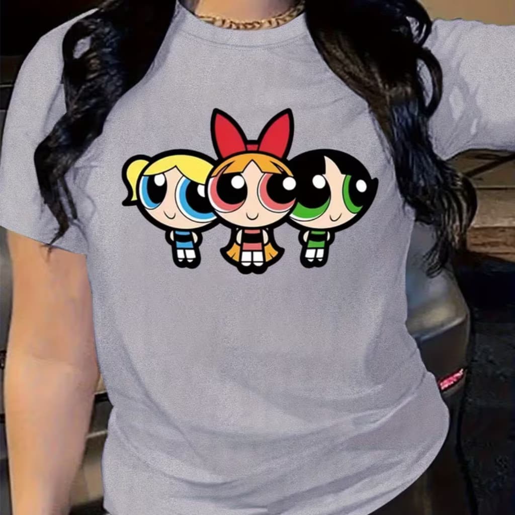 Camiseta Lançamento Super Meninas Feminina Academia Dia A Dia Estampa Divertida Algodão 100%