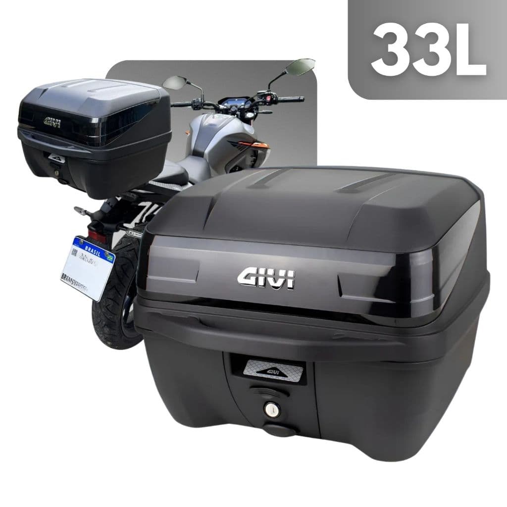 Baú Bauleto Givi Universal Monolock 33 Litros Traffic III T33NTBR Preto