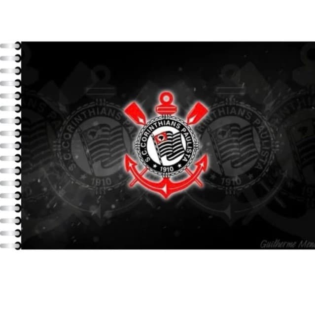 Caderno de Desenho Corinthians 48 folhas capa dura