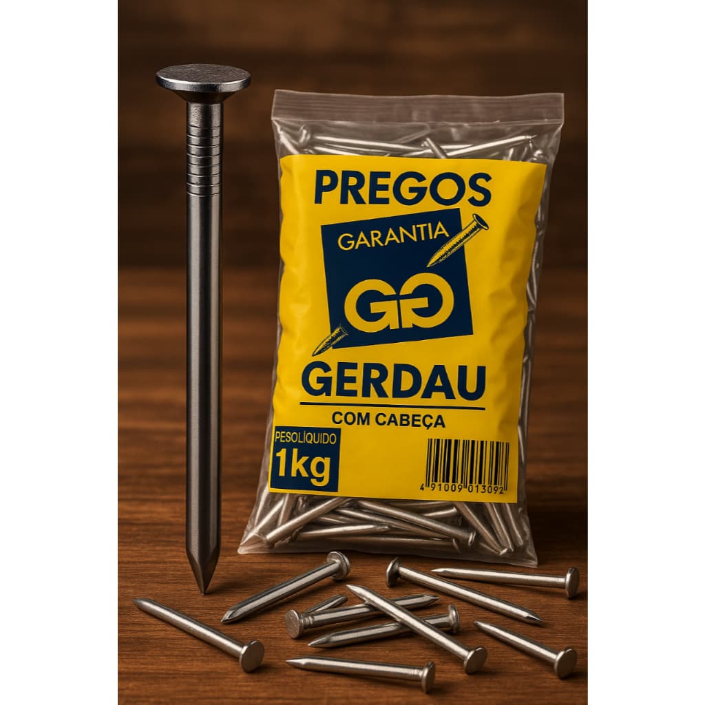 Prego Gerdau 18x24 Reforçado Alta Resistência Para Construção Madeira Obra