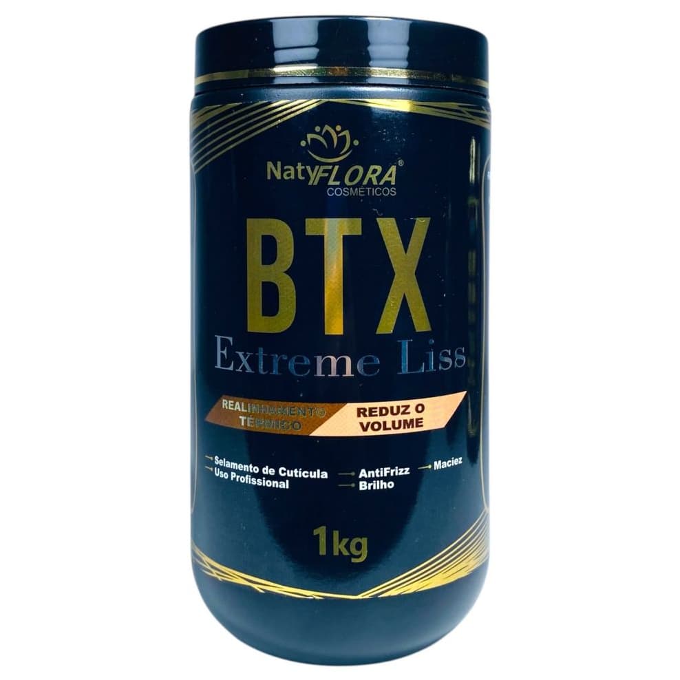 Btx Capilar Extreme Liss Realinhamento Térmico 1Kg Hidrata, Nutre e Recupera os Fios NatyFlora