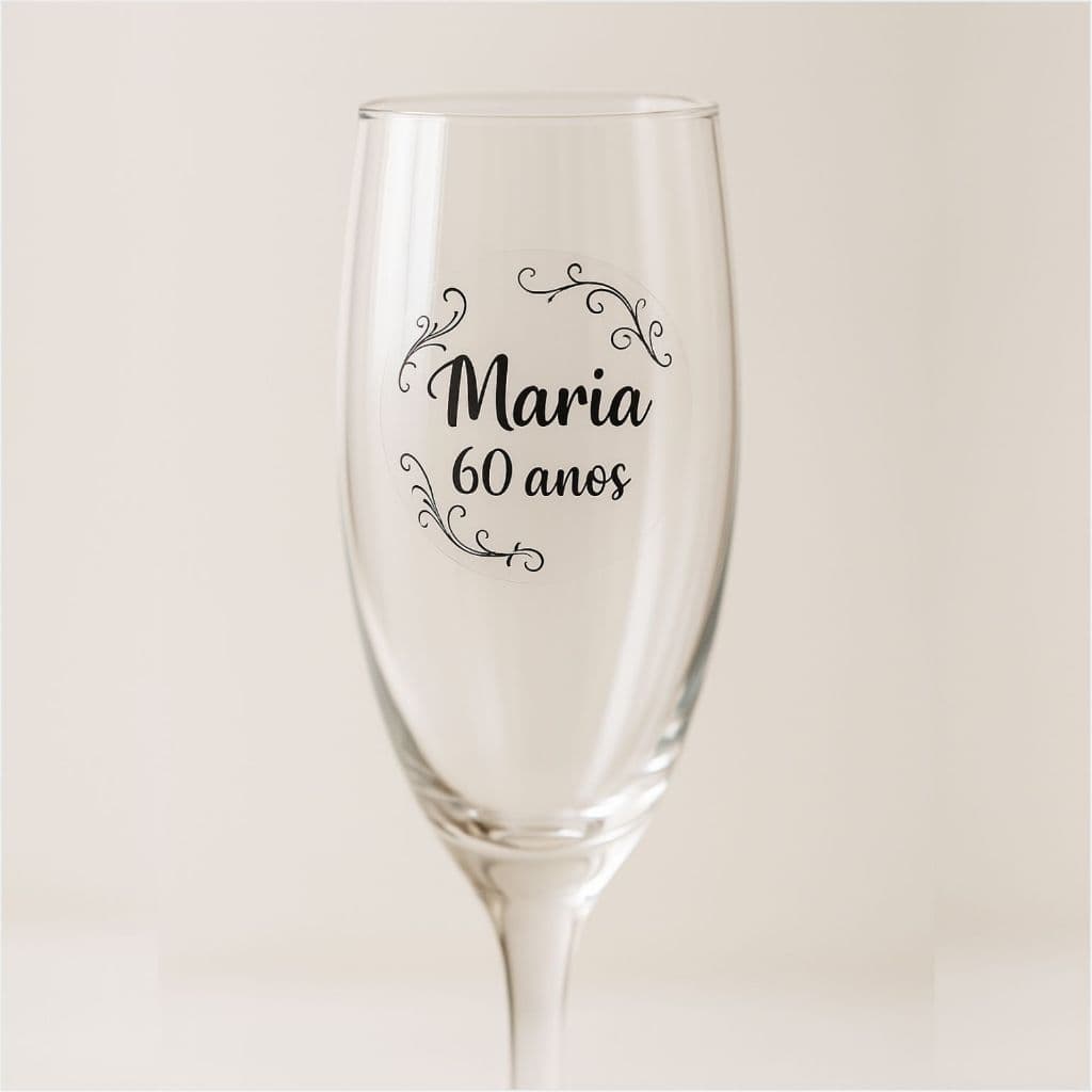 Adesivo TRANSPARENTE Personalizado com nome 4cm Aniversário, casamento, bodas, 15 anos