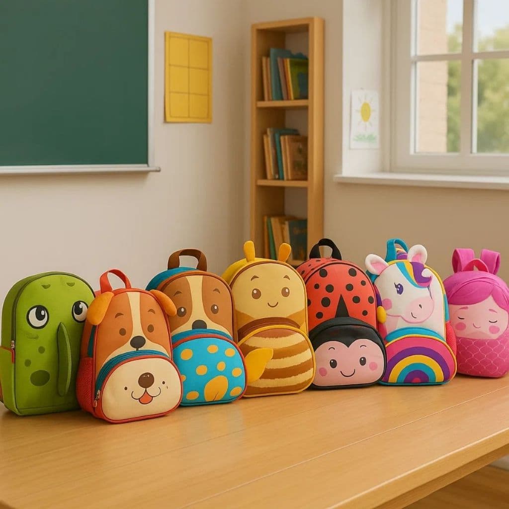 Mochila Infantil Escolar Costas Zoo Pets Animais Unicórnio Abelha Joaninha Sereia Dinossauro Criança