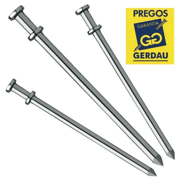 1kg Prego Cabeça Dupla Gerdau 18x27 Resistente Construção Civil Madeira