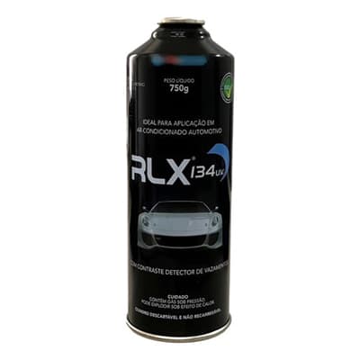 REFIL LATA GAS FLUIDO R134A BLACK UV AUTOMOTIVO - 750G - RLX