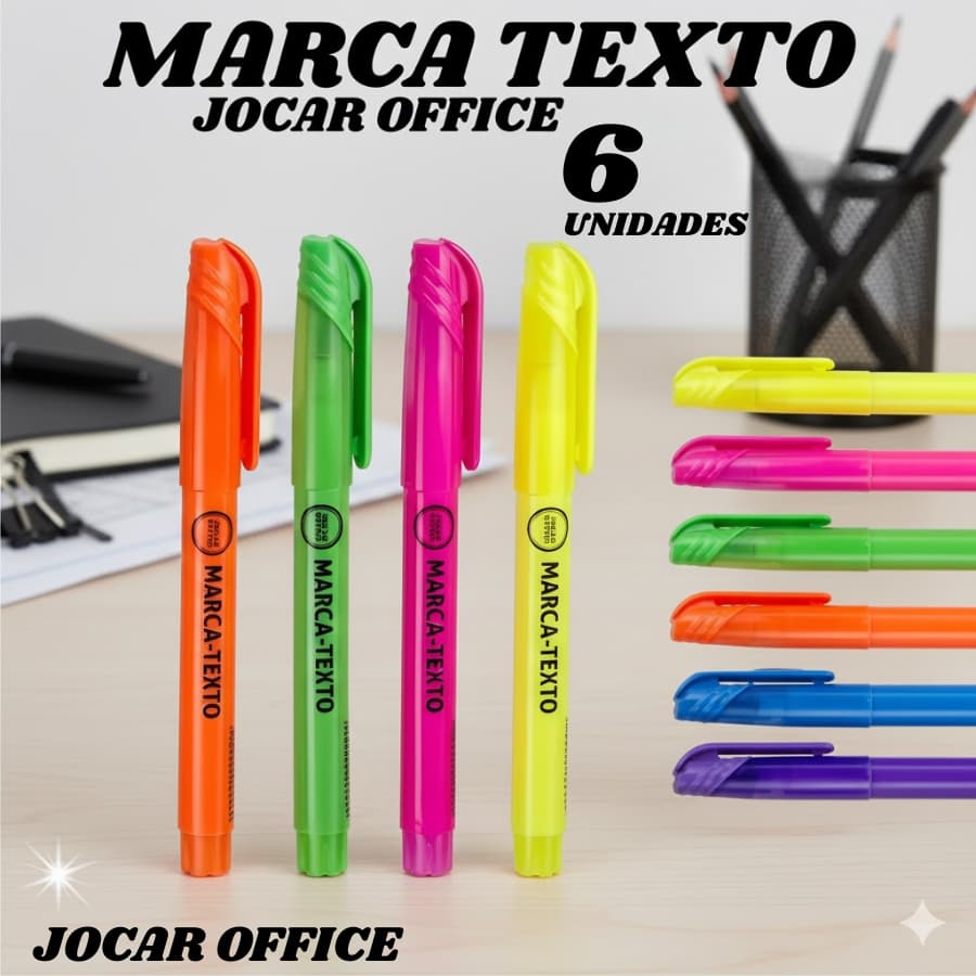 Kit Marca Texto Jocar Office 6 Unidades - Leo & Leo Caneta