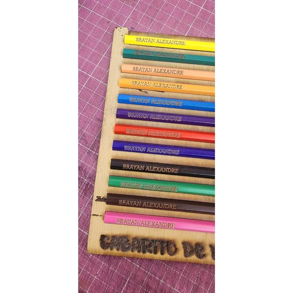 LAPIS DE COR FABER CASTELL 36 CORES PERSONALIZADO COM NOME