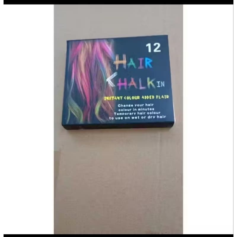 Kit de giz para pintar cabelo mechas pastéis temporário lavável c/ 12 cores
